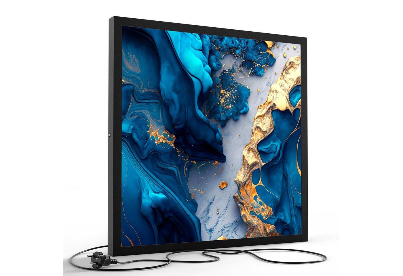 DEQORI LED-Bild 'Goldene Tiefen', (1 St), LED Lampe Leuchte Leuchtbild Bild beleuchtet Deckenleuchte Wandlampe von DEQORI