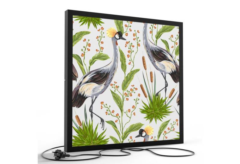 DEQORI LED-Bild 'Goldhaube im Blätterwald', (1 St), LED Lampe Leuchte Leuchtbild Bild beleuchtet Deckenleuchte Wandlampe von DEQORI