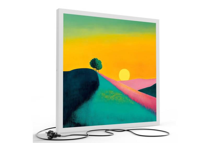 DEQORI LED-Bild 'Hügel der Harmonie', (1 St), LED Lampe Leuchte Leuchtbild Bild beleuchtet Deckenleuchte Wandlampe von DEQORI