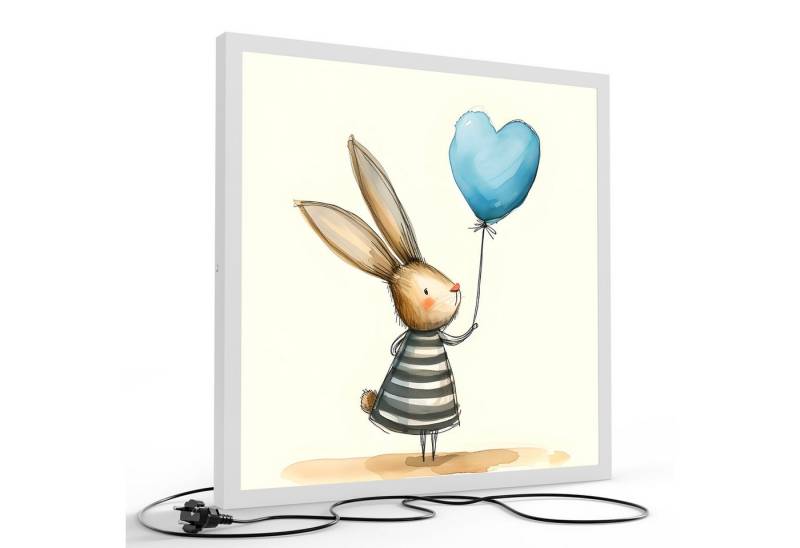 DEQORI LED-Bild 'Kleiner Herzbote', (1 St), LED Lampe Leuchte Leuchtbild Bild beleuchtet Deckenleuchte Wandlampe von DEQORI