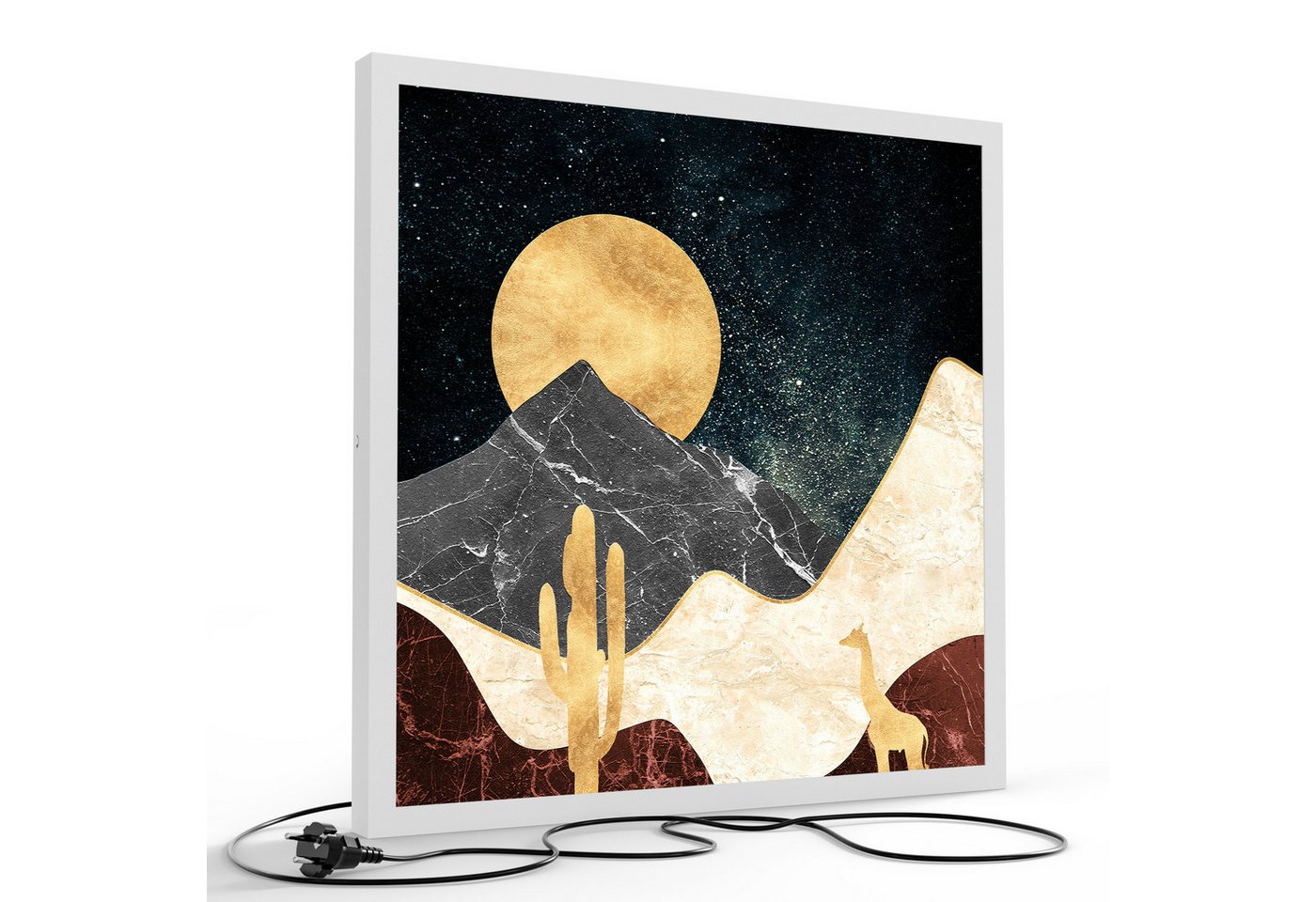 DEQORI LED-Bild 'Kosmische Steppe', (1 St), LED Lampe Leuchte Leuchtbild Bild beleuchtet Deckenleuchte Wandlampe von DEQORI