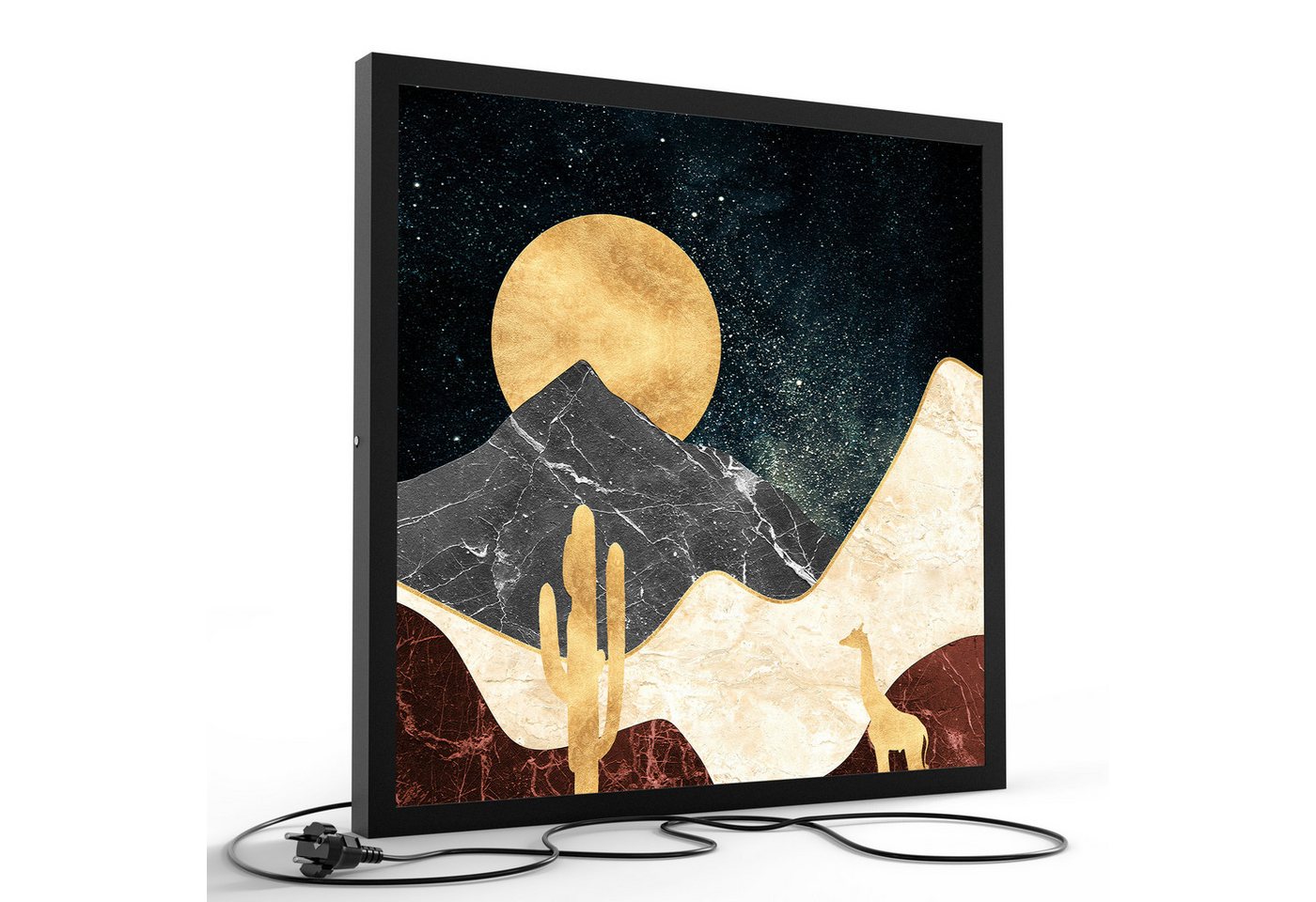 DEQORI LED-Bild 'Kosmische Steppe', (1 St), LED Lampe Leuchte Leuchtbild Bild beleuchtet Deckenleuchte Wandlampe von DEQORI