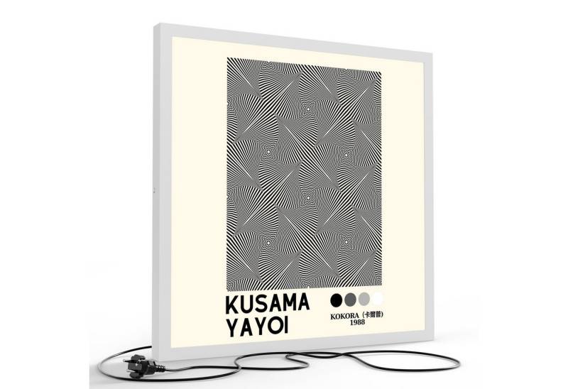 DEQORI LED-Bild 'Kusamas Strukturspiel', (1 St), LED Lampe Leuchte Leuchtbild Bild beleuchtet Deckenleuchte Wandlampe von DEQORI