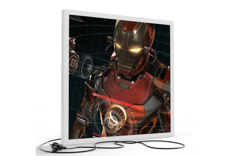DEQORI LED-Bild 'Legendäre Iron Man Anzug', (1 St), LED Lampe Leuchte Leuchtbild Bild beleuchtet Deckenleuchte Wandlampe von DEQORI