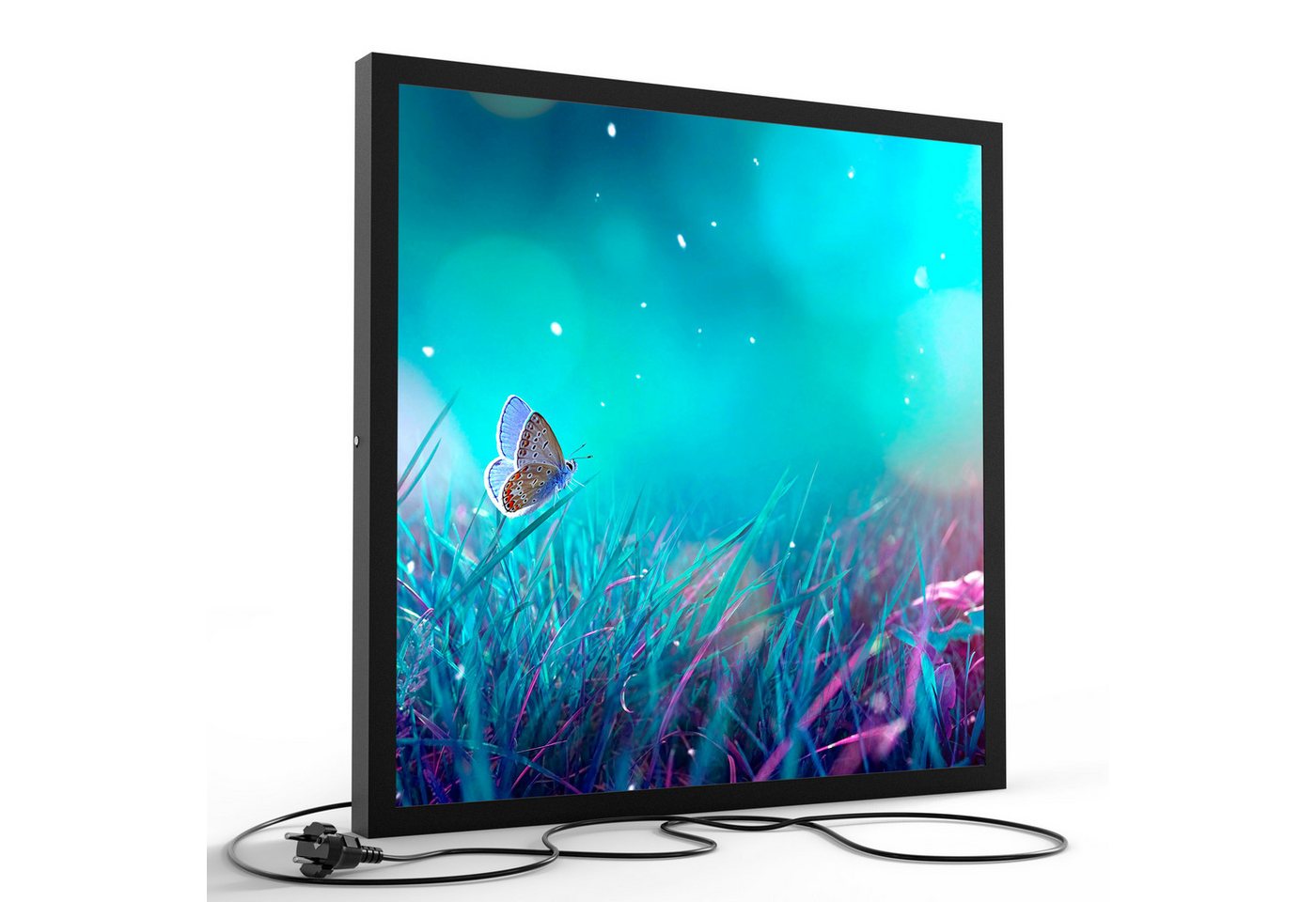 DEQORI LED-Bild 'Märchenhafte Wiese', (1 St), LED Lampe Leuchte Leuchtbild Bild beleuchtet Deckenleuchte Wandlampe von DEQORI