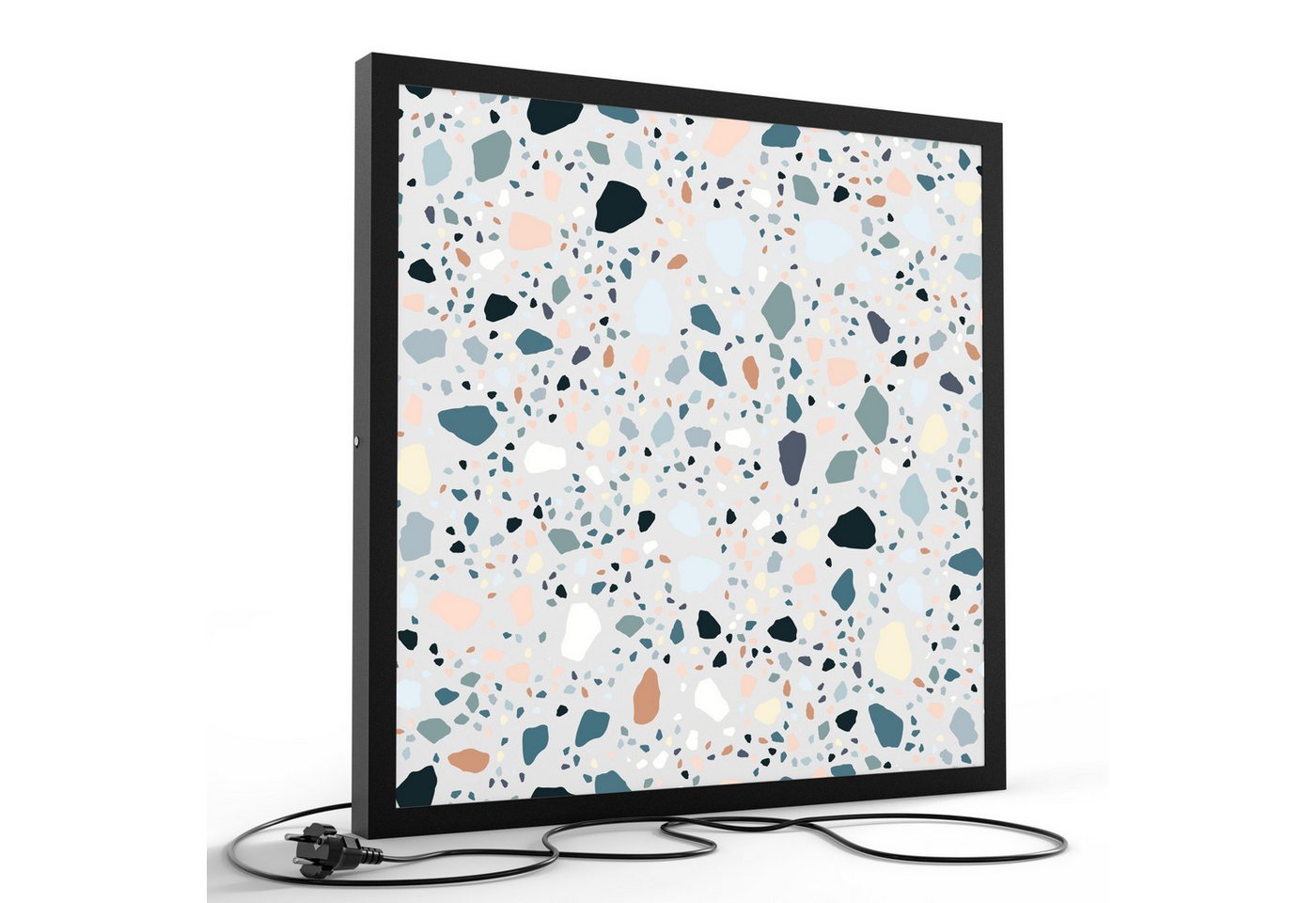 DEQORI LED-Bild 'Moderne Terrazzo', (1 St), LED Lampe Leuchte Leuchtbild Bild beleuchtet Deckenleuchte Wandlampe von DEQORI