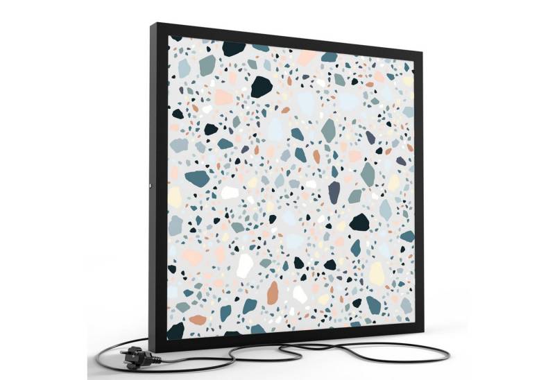 DEQORI LED-Bild 'Moderne Terrazzo', (1 St), LED Lampe Leuchte Leuchtbild Bild beleuchtet Deckenleuchte Wandlampe von DEQORI