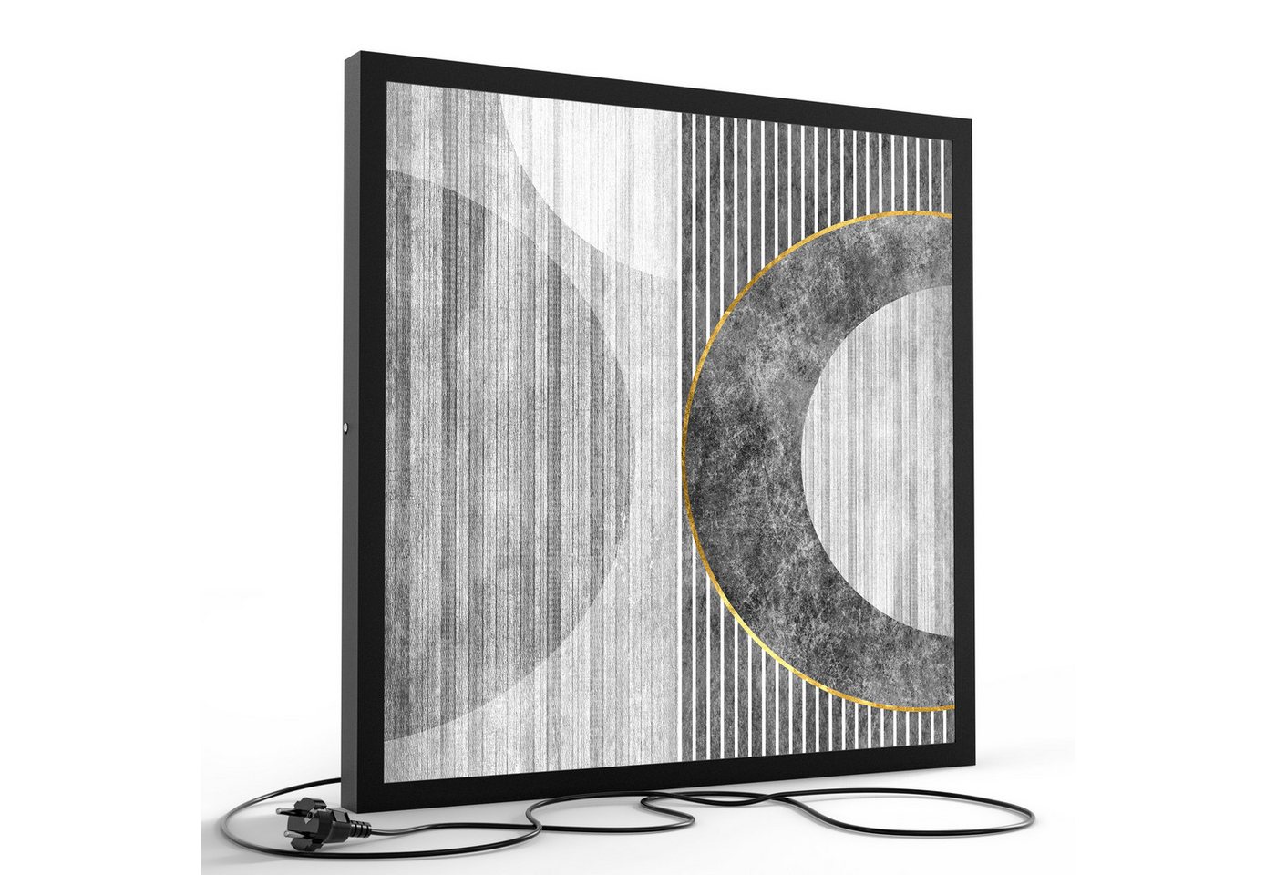 DEQORI LED-Bild 'Monochromer Takt', (1 St), LED Lampe Leuchte Leuchtbild Bild beleuchtet Deckenleuchte Wandlampe von DEQORI