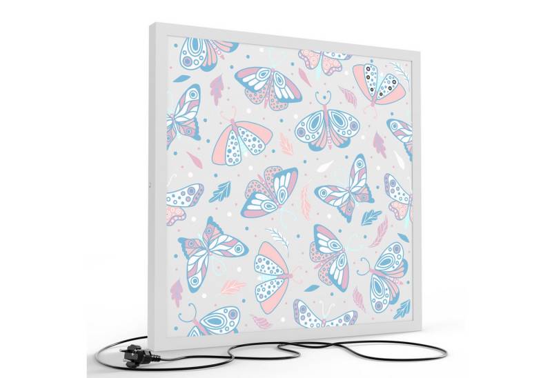 DEQORI LED-Bild 'Pastellflügel-Tanz', (1 St), LED Lampe Leuchte Leuchtbild Bild beleuchtet Deckenleuchte Wandlampe von DEQORI