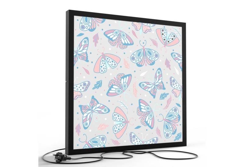 DEQORI LED-Bild 'Pastellflügel-Tanz', (1 St), LED Lampe Leuchte Leuchtbild Bild beleuchtet Deckenleuchte Wandlampe von DEQORI