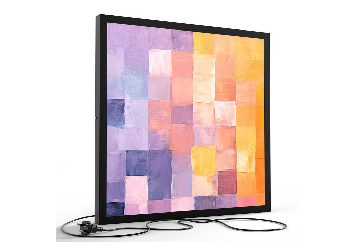 DEQORI LED-Bild 'Pastellrhythmus', (1 St), LED Lampe Leuchte Leuchtbild Bild beleuchtet Deckenleuchte Wandlampe von DEQORI