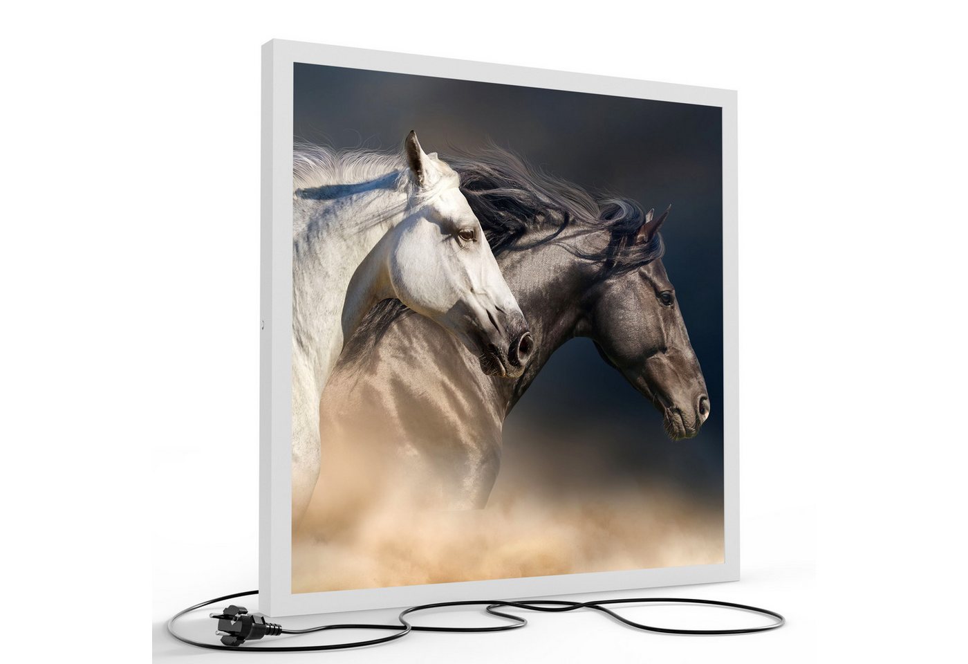 DEQORI LED-Bild 'Pferde-Trio im Galopp', (1 St), LED Lampe Leuchte Leuchtbild Bild beleuchtet Deckenleuchte Wandlampe von DEQORI