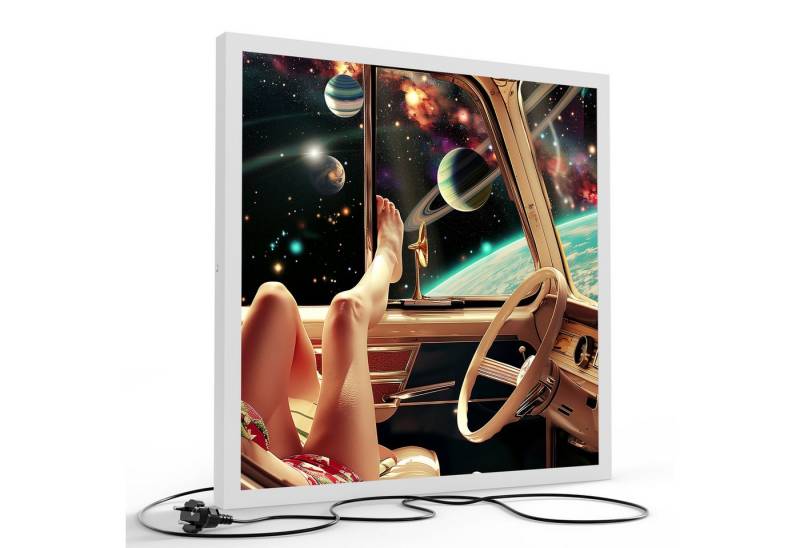 DEQORI LED-Bild 'Roadtrip durchs All', (1 St), LED Lampe Leuchte Leuchtbild Bild beleuchtet Deckenleuchte Wandlampe von DEQORI