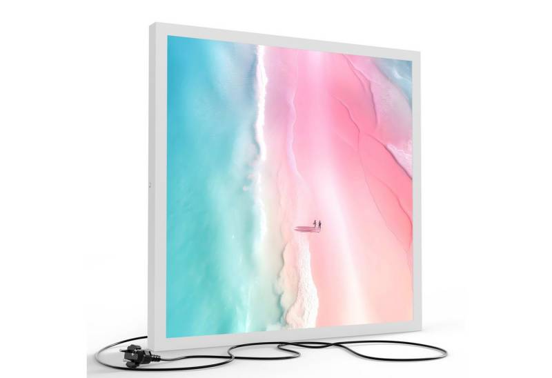 DEQORI LED-Bild 'Rosa Strandliebe', (1 St), LED Lampe Leuchte Leuchtbild Bild beleuchtet Deckenleuchte Wandlampe von DEQORI