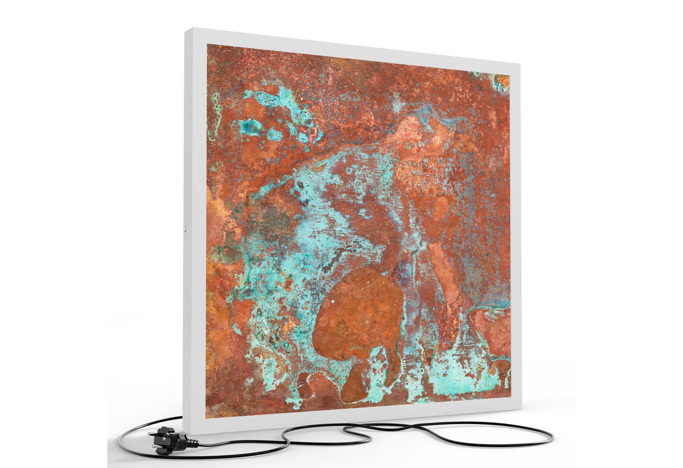 DEQORI LED-Bild 'Rostige Kupferplatte', (1 St), LED Lampe Leuchte Leuchtbild Bild beleuchtet Deckenleuchte Wandlampe von DEQORI