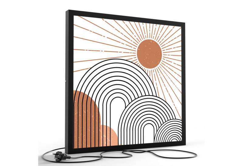 DEQORI LED-Bild 'Sonnenlinien', (1 St), LED Lampe Leuchte Leuchtbild Bild beleuchtet Deckenleuchte Wandlampe von DEQORI