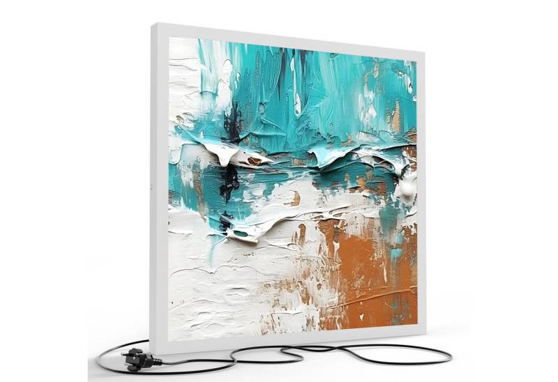 DEQORI LED-Bild 'Spachtelgewitter', (1 St), LED Lampe Leuchte Leuchtbild Bild beleuchtet Deckenleuchte Wandlampe von DEQORI