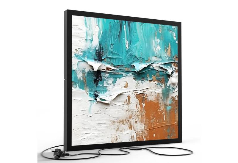 DEQORI LED-Bild 'Spachtelgewitter', (1 St), LED Lampe Leuchte Leuchtbild Bild beleuchtet Deckenleuchte Wandlampe von DEQORI