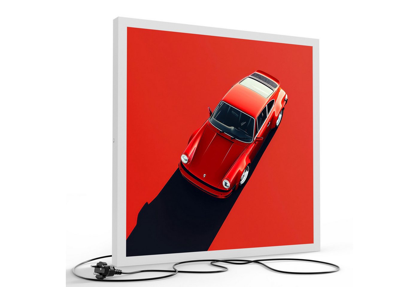 DEQORI LED-Bild 'Speed in Scarlet', (1 St), LED Lampe Leuchte Leuchtbild Bild beleuchtet Deckenleuchte Wandlampe von DEQORI