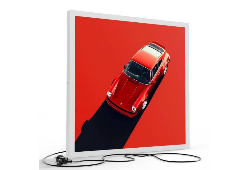 DEQORI LED-Bild 'Speed in Scarlet', (1 St), LED Lampe Leuchte Leuchtbild Bild beleuchtet Deckenleuchte Wandlampe von DEQORI