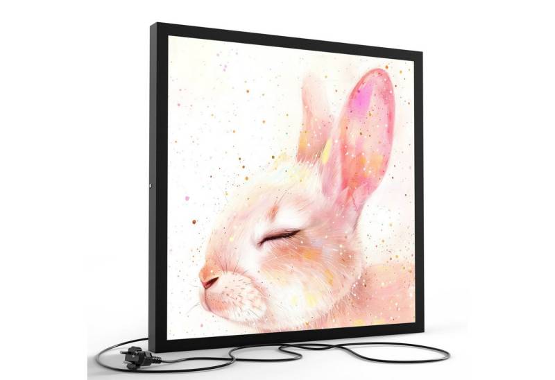 DEQORI LED-Bild 'Süße Hasenträume', (1 St), LED Lampe Leuchte Leuchtbild Bild beleuchtet Deckenleuchte Wandlampe von DEQORI