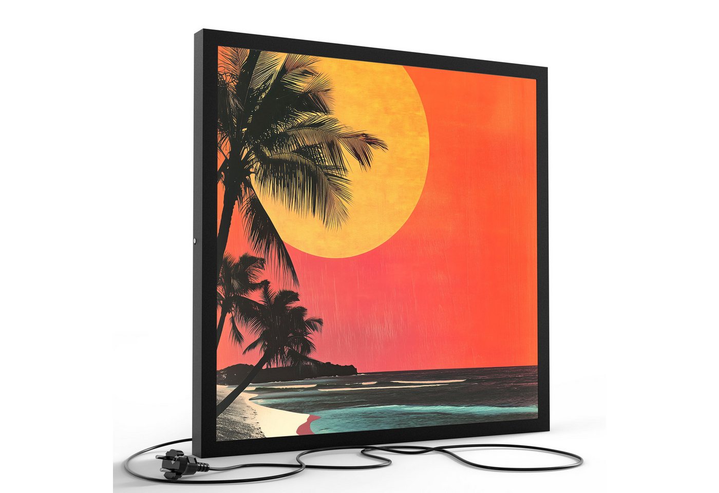 DEQORI LED-Bild 'Tropenglut', (1 St), LED Lampe Leuchte Leuchtbild Bild beleuchtet Deckenleuchte Wandlampe von DEQORI