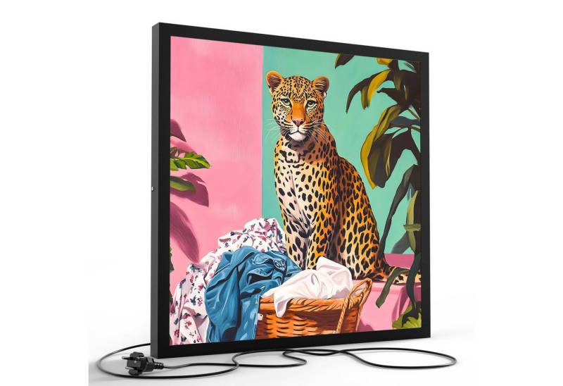 DEQORI LED-Bild 'Tropenwäsche', (1 St), LED Lampe Leuchte Leuchtbild Bild beleuchtet Deckenleuchte Wandlampe von DEQORI