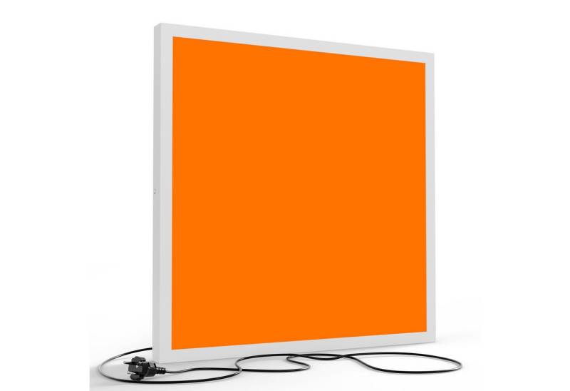 DEQORI LED-Bild 'Unifarben - Orange', (1 St), LED Lampe Leuchte Leuchtbild Bild beleuchtet Deckenleuchte Wandlampe von DEQORI