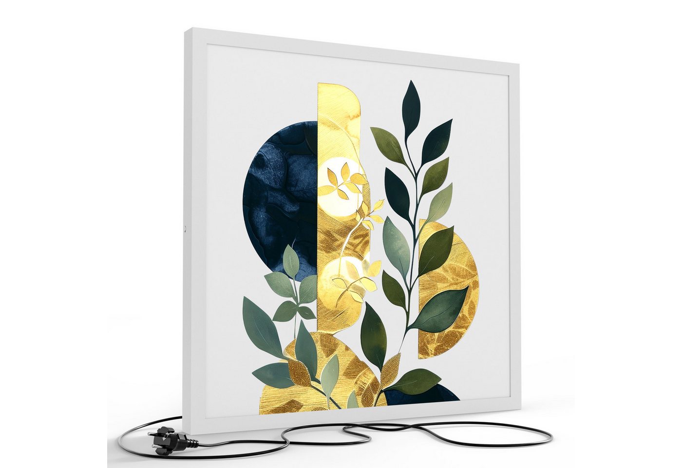 DEQORI LED-Bild 'Verästelt in Gold', (1 St), LED Lampe Leuchte Leuchtbild Bild beleuchtet Deckenleuchte Wandlampe von DEQORI
