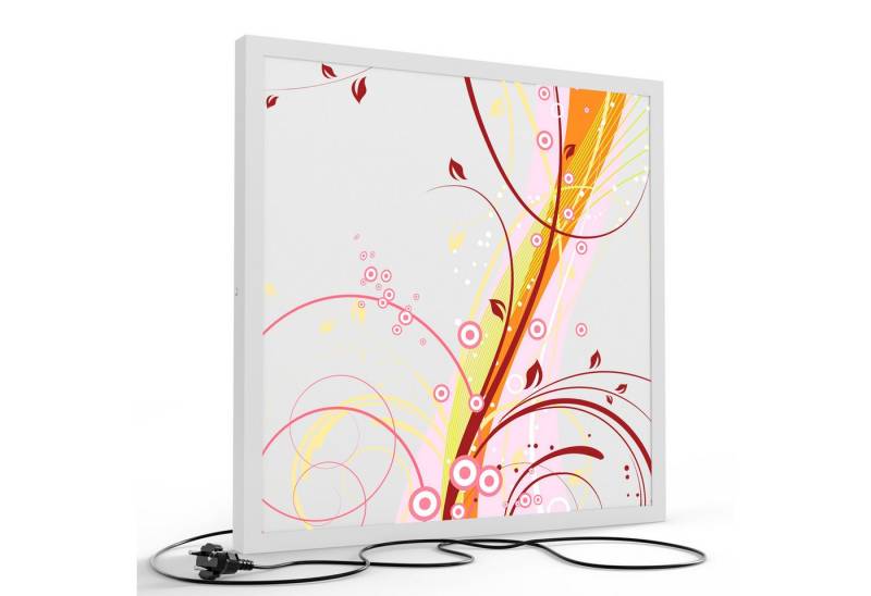 DEQORI LED-Bild 'Verspielte Blütenlinien', (1 St), LED Lampe Leuchte Leuchtbild Bild beleuchtet Deckenleuchte Wandlampe von DEQORI