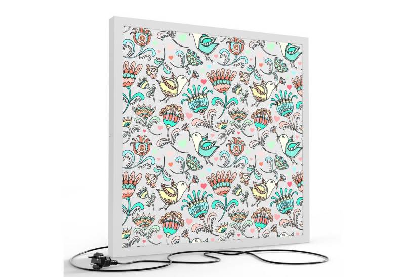 DEQORI LED-Bild 'Verspielte Frühlingswelt', (1 St), LED Lampe Leuchte Leuchtbild Bild beleuchtet Deckenleuchte Wandlampe von DEQORI