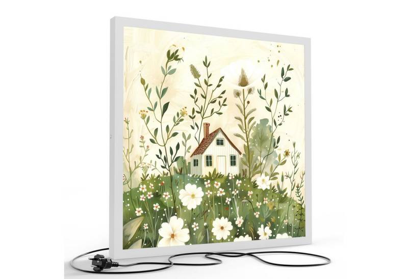 DEQORI LED-Bild 'Versteckt im Blumenmeer', (1 St), LED Lampe Leuchte Leuchtbild Bild beleuchtet Deckenleuchte Wandlampe von DEQORI