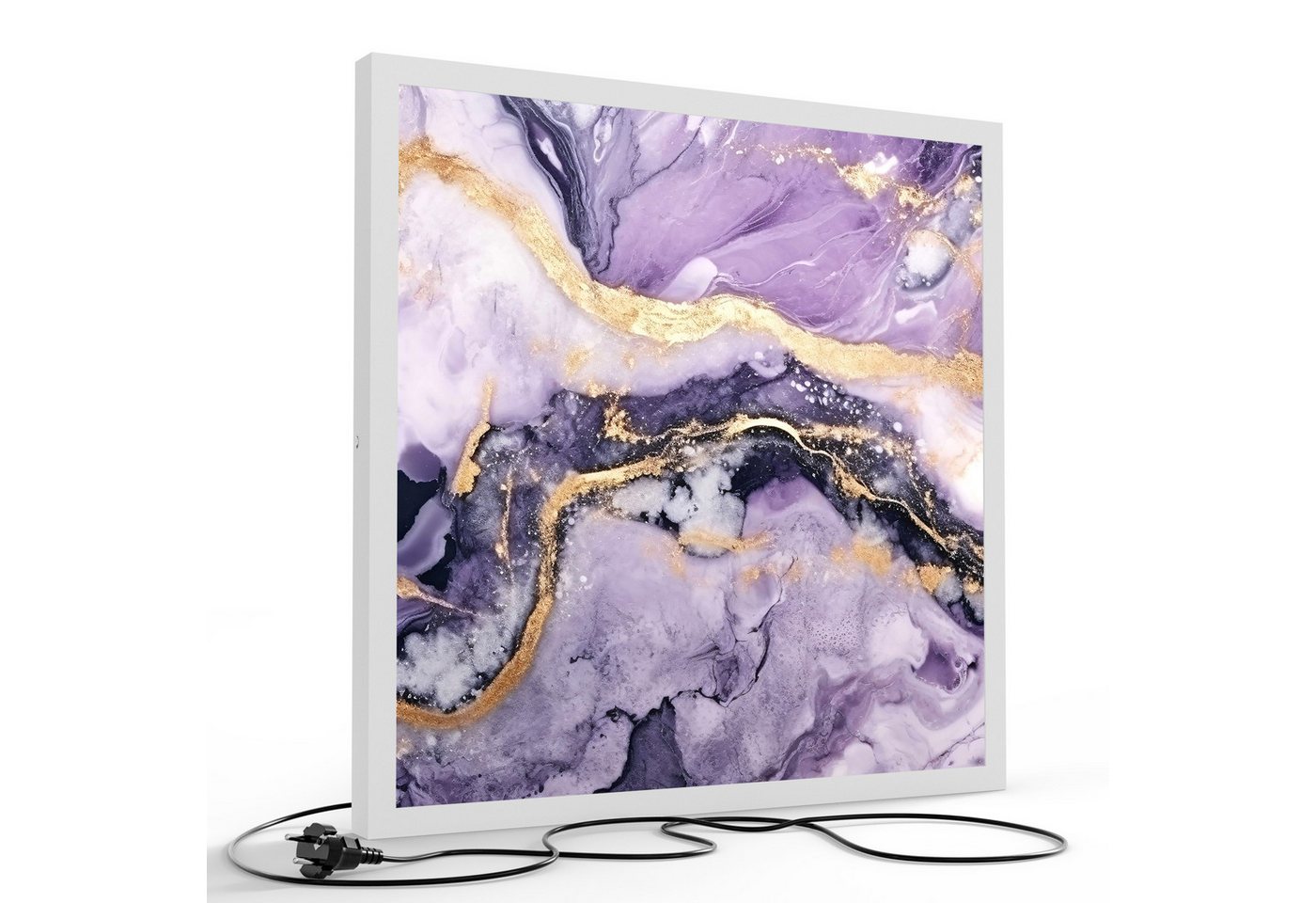 DEQORI LED-Bild 'Violette Gesteinsader', (1 St), LED Lampe Leuchte Leuchtbild Bild beleuchtet Deckenleuchte Wandlampe von DEQORI