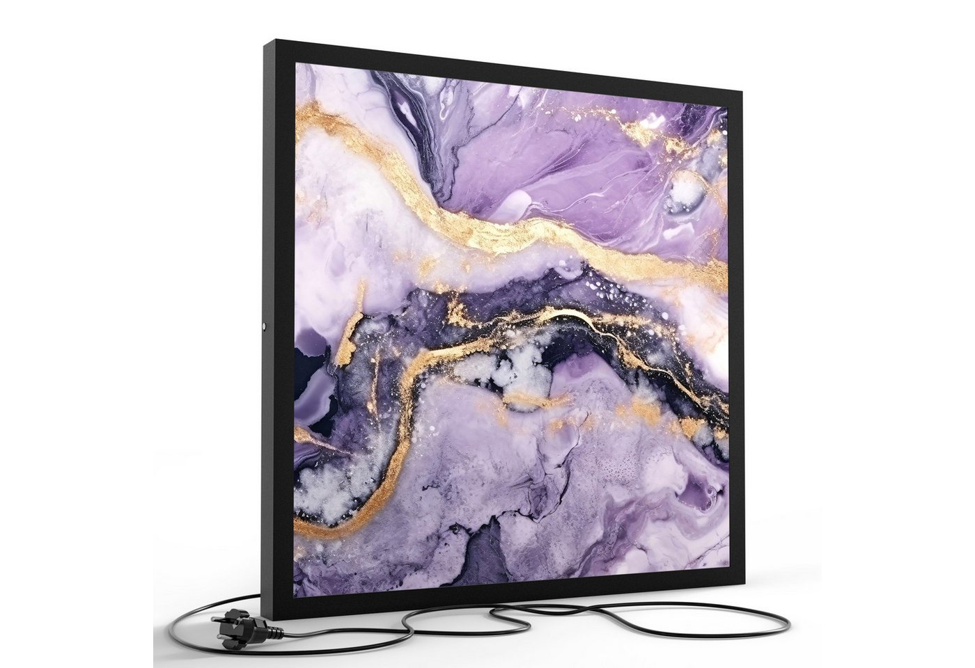 DEQORI LED-Bild 'Violette Gesteinsader', (1 St), LED Lampe Leuchte Leuchtbild Bild beleuchtet Deckenleuchte Wandlampe von DEQORI