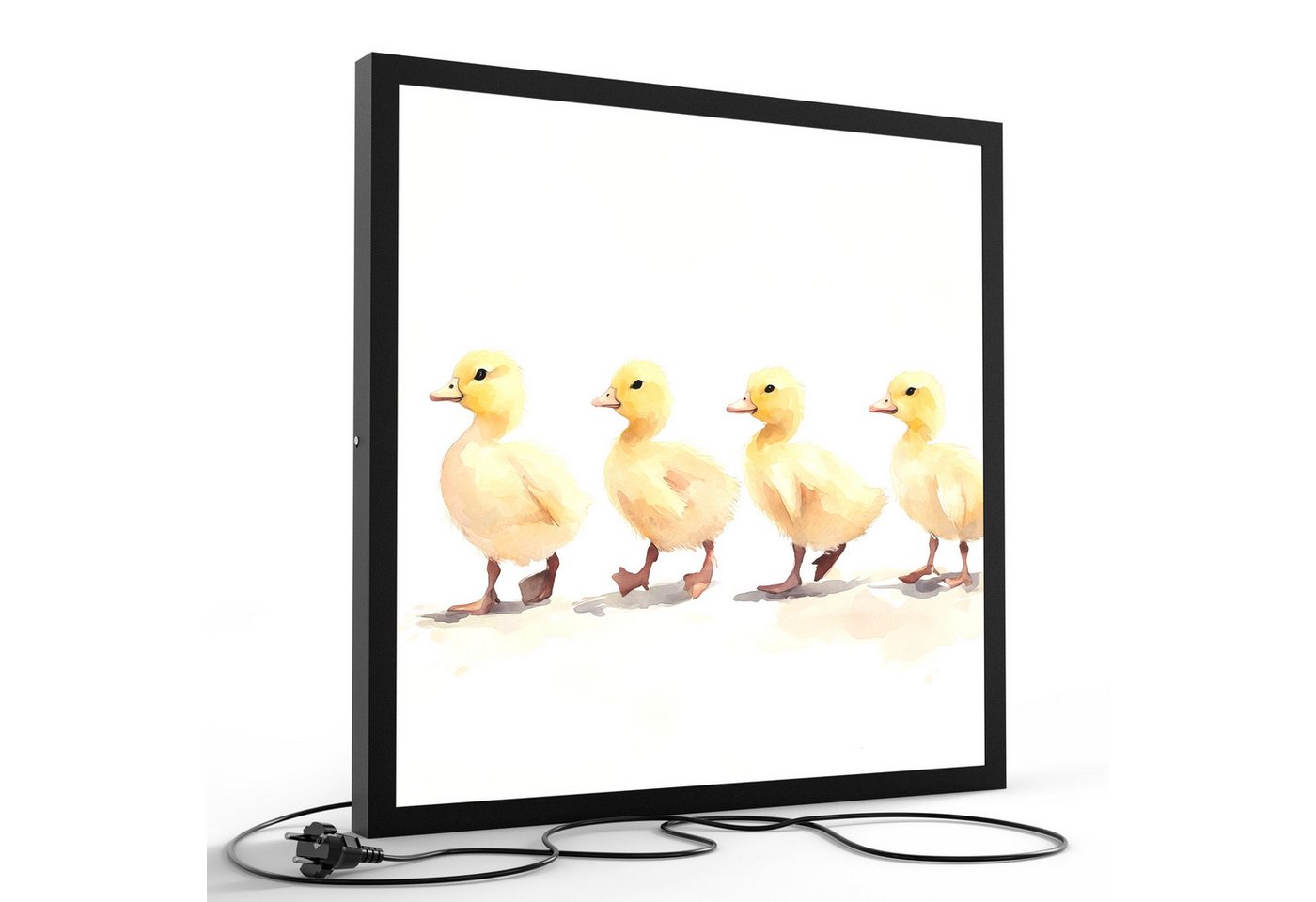 DEQORI LED-Bild 'Watschelparade', (1 St), LED Lampe Leuchte Leuchtbild Bild beleuchtet Deckenleuchte Wandlampe von DEQORI