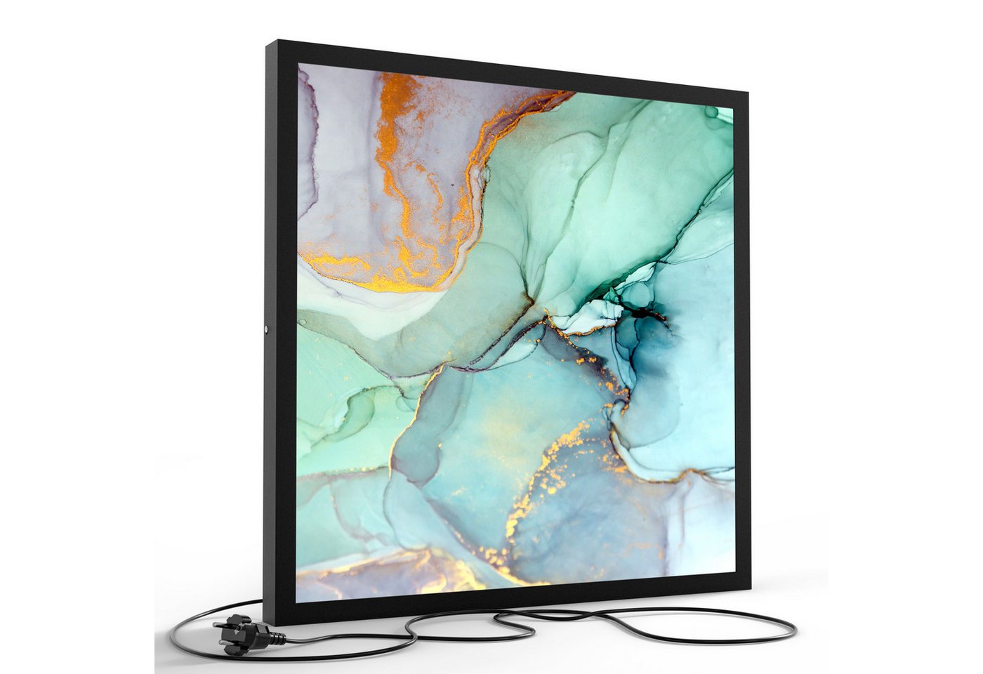 DEQORI LED-Bild 'Zerlaufene Wasserfarbe ', (1 St), LED Lampe Leuchte Leuchtbild Bild beleuchtet Deckenleuchte Wandlampe von DEQORI