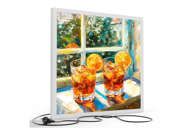 DEQORI LED-Bild 'Zitruszauber am Fenster', (1 St), LED Lampe Leuchte Leuchtbild Bild beleuchtet Deckenleuchte Wandlampe von DEQORI