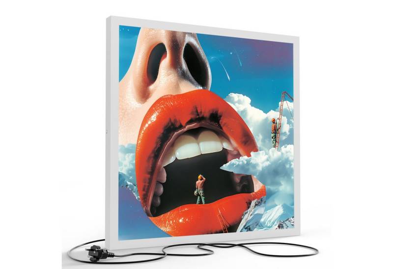 DEQORI LED-Bild 'Zwischen Nase und Neuland', (1 St), LED Lampe Leuchte Leuchtbild Bild beleuchtet Deckenleuchte Wandlampe von DEQORI