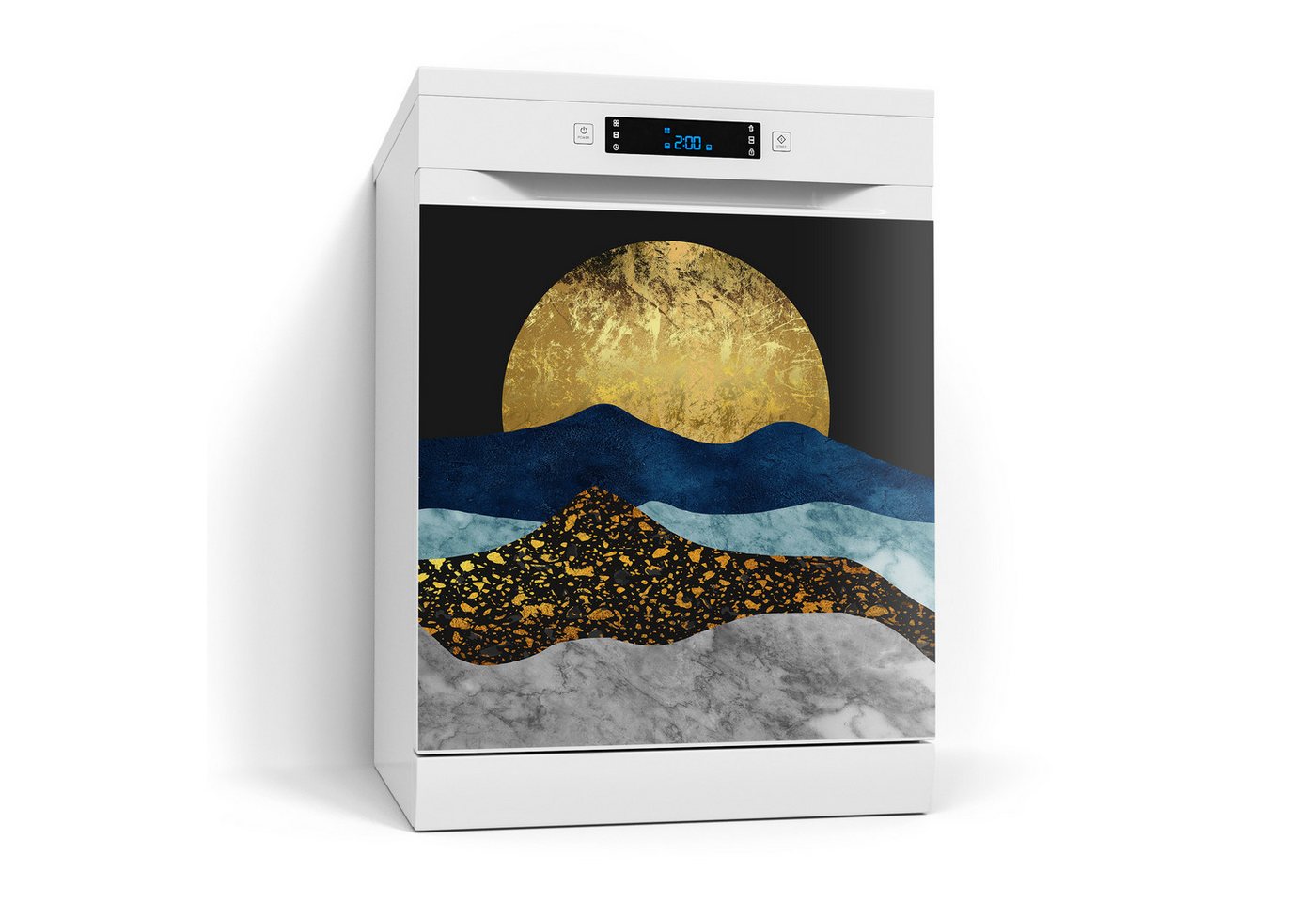 DEQORI Magnetfolie 'Goldene Mondnacht', Spülmaschine Magnetmatte magnetisch Magnetfolie Folie Schutz DEQORI Magnetfolie 'Goldene Mondnacht', Spülmaschine Magnetmatte magnetisch Magnetfolie Folie Schutz von DEQORI