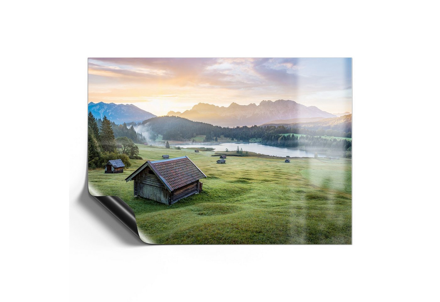 DEQORI Magnetfolie 'Morgen am Geroldsee', beschreibbar universal Magnetmatte magnetisch Folie Planer Kalender von DEQORI