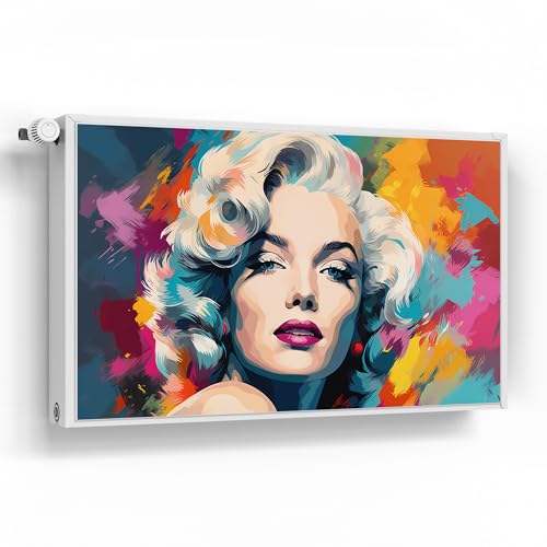 DEQORI Magnetfolie für Heizung 100x60 cm | Motiv Diva im Farbenrausch | dekorative Magnetmatte Heizkörper Schutz Verkleidung | Magnet Deko-Folie selbstklebend, magnetisch & wasserabweisend von DEQORI