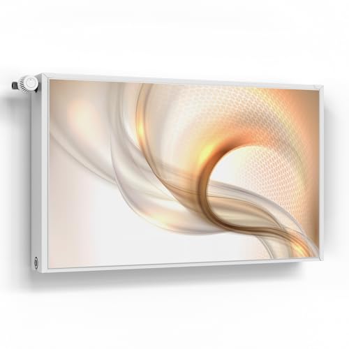 DEQORI Magnetfolie für Heizung 100x60 cm | Motiv Schwingungen im Licht | dekorative Magnetmatte Heizkörper Schutz Verkleidung | Magnet Deko-Folie selbstklebend, magnetisch & wasserabweisend von DEQORI