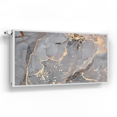 DEQORI Magnetfolie für Heizung 120x60 cm | Motiv Elegantes Marmormuster | dekorative Magnetmatte Heizkörper Schutz Verkleidung | Magnet Deko-Folie selbstklebend, magnetisch & wasserabweisend von DEQORI