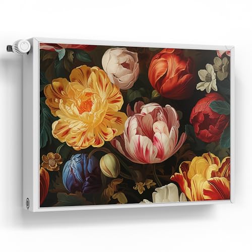 DEQORI Magnetfolie für Heizung 80x60 cm | Motiv Blütenpracht des Barock | dekorative Magnetmatte Heizkörper Schutz Verkleidung | Magnet Deko-Folie selbstklebend, magnetisch & wasserabweisend von DEQORI