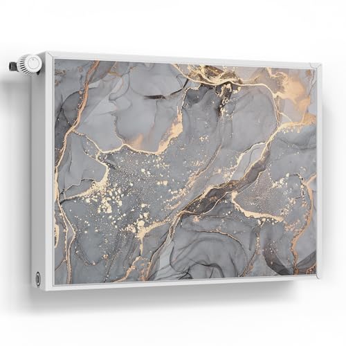 DEQORI Magnetfolie für Heizung 80x60 cm | Motiv Elegantes Marmormuster | dekorative Magnetmatte Heizkörper Schutz Verkleidung | Magnet Deko-Folie selbstklebend, magnetisch & wasserabweisend von DEQORI