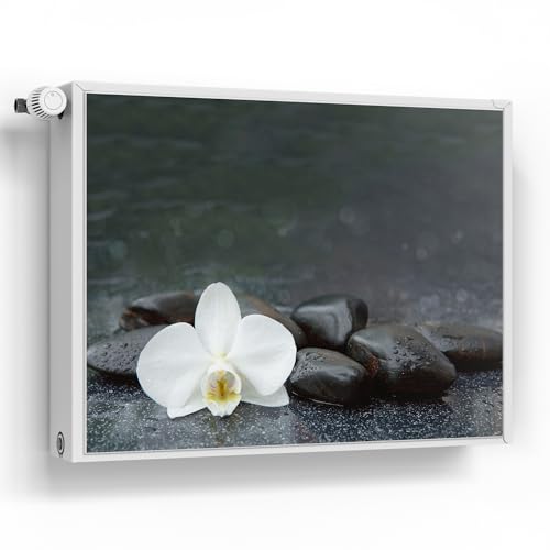 DEQORI Magnetfolie für Heizung 80x60 cm | Motiv Kontrastreiches Zen-Motiv | dekorative Magnetmatte Heizkörper Schutz Verkleidung | Magnet Deko-Folie selbstklebend, magnetisch & wasserabweisend von DEQORI