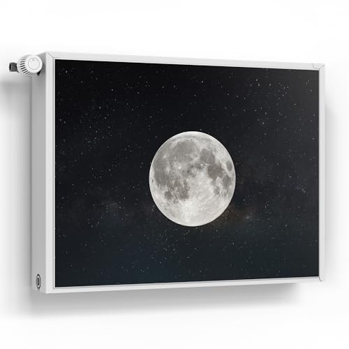 DEQORI Magnetfolie für Heizung 80x60 cm | Motiv Mondnachtzauber | dekorative Magnetmatte Heizkörper Schutz Verkleidung | Magnet Deko-Folie selbstklebend, magnetisch & wasserabweisend von DEQORI