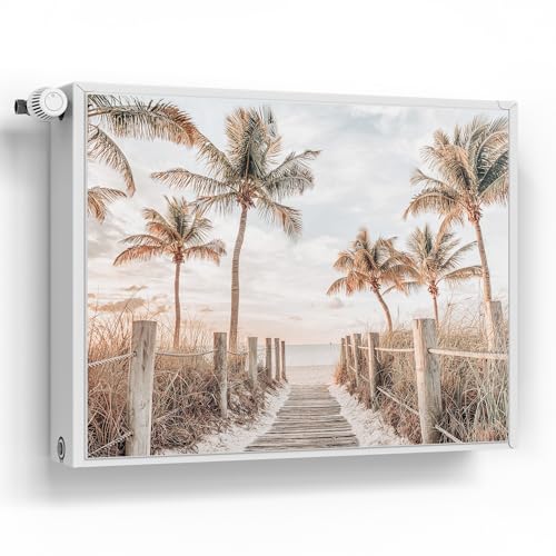 DEQORI Magnetfolie für Heizung 80x60 cm | Motiv Pfad zum Sommerglück | dekorative Magnetmatte Heizkörper Schutz Verkleidung | Magnet Deko-Folie selbstklebend, magnetisch & wasserabweisend von DEQORI