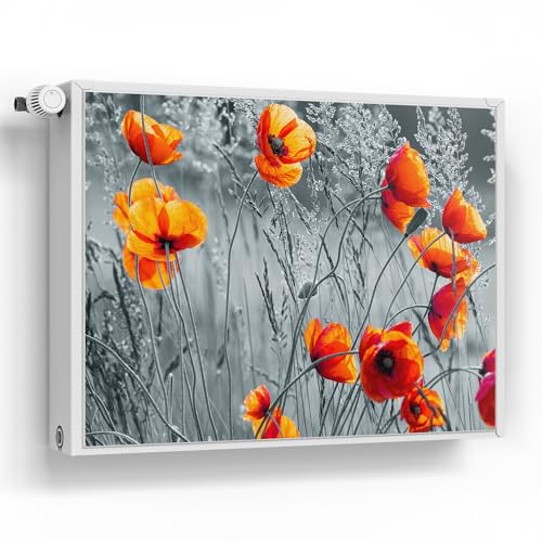 DEQORI Magnetfolie für Heizung 80x60 cm | Motiv Rote Mohnblumen | dekorative Magnetmatte Heizkörper Schutz Verkleidung | Magnet Deko-Folie selbstklebend, magnetisch & wasserabweisend DEQORI Magnetfolie für Heizung 80x60 cm | Motiv Rote Mohnblumen | dekorative Magnetmatte Heizkörper Schutz Verkleidung | Magnet Deko-Folie selbstklebend, magnetisch & wasserabweisend von DEQORI