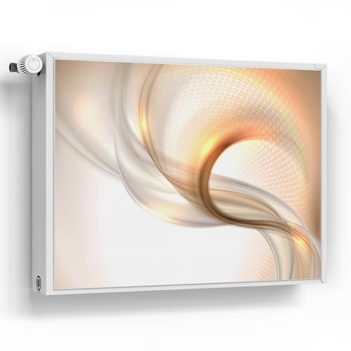 DEQORI Magnetfolie für Heizung 80x60 cm | Motiv Schwingungen im Licht | dekorative Magnetmatte Heizkörper Schutz Verkleidung | Magnet Deko-Folie selbstklebend, magnetisch & wasserabweisend von DEQORI